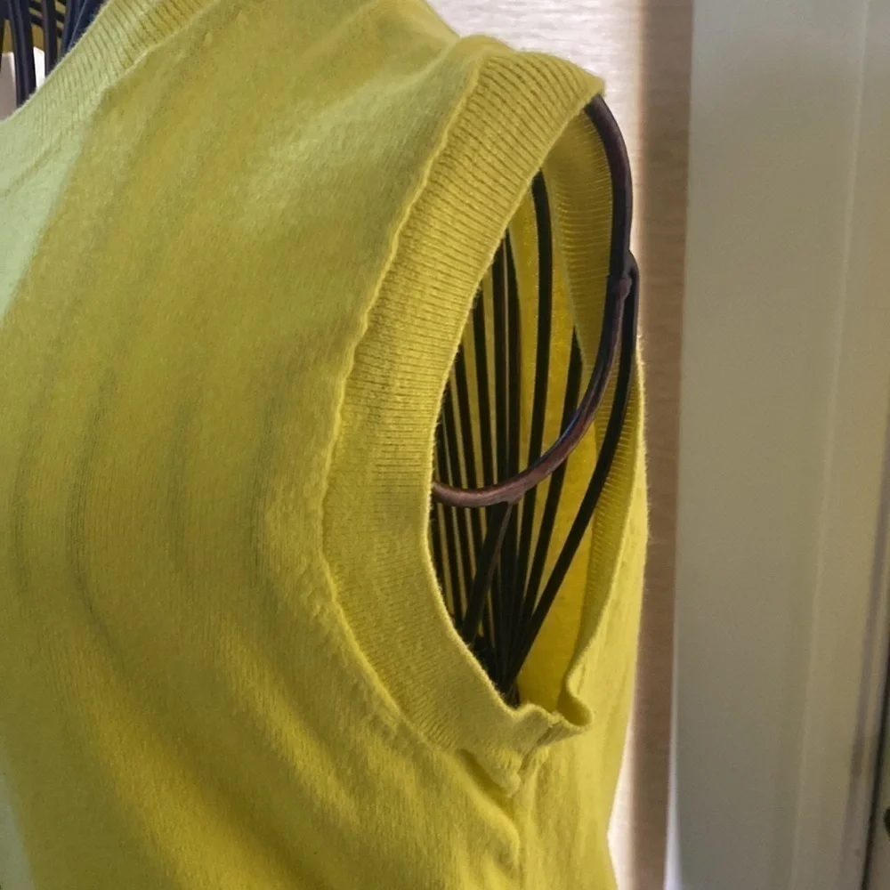 J Crew yellow sleeveless sweater